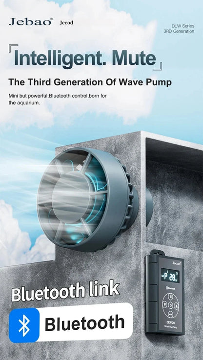 Jebao Jecod DLW Series Bluetooth Aquarium Wave Pump – 2024 Smart Mute DC Water Pump for Saltwater Fish Tanks