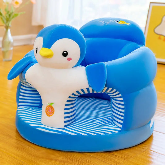 Cute Baby Sofa Support Seat Cover - Plush Toddler Learning Chair for Sitting, Feeding & Comfortable Baby Nest Cushion