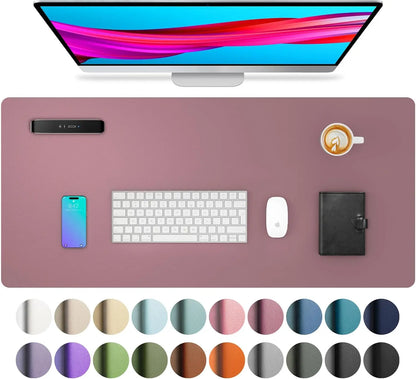 Large Waterproof PU Leather Desk Mouse Pad – Gaming Keyboard Desk Mat, Office Writing Surface Protector for Home & Work Setup