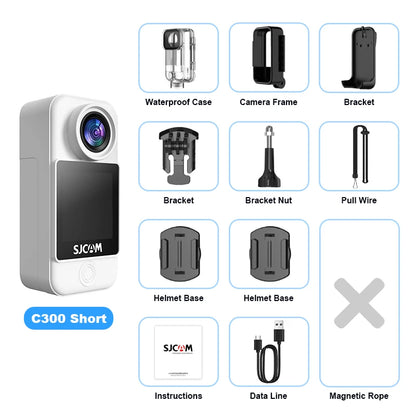 SJCAM C300 Pocket Action Camera 4K FHD – 30M Waterproof Sport Cam with 5G WiFi & Long Battery Life