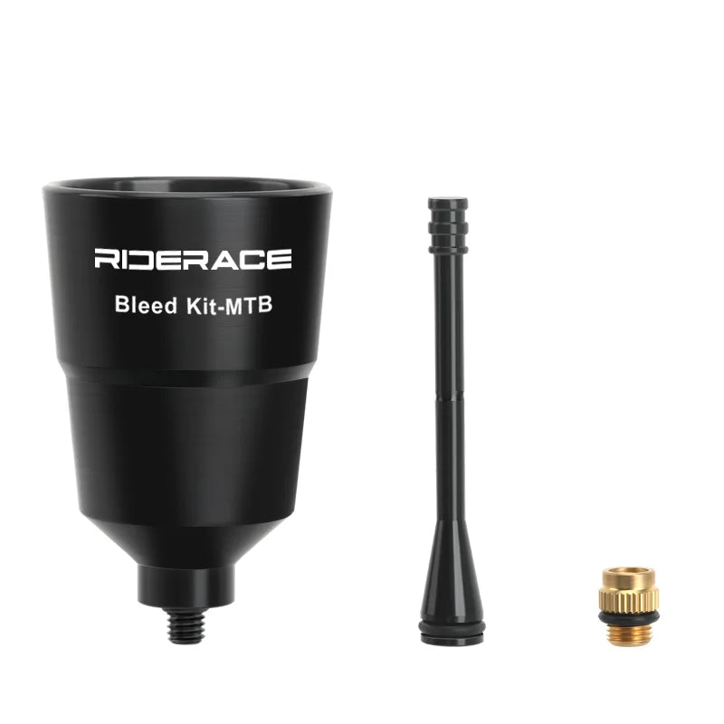 RIDERACE Bicycle Hydraulic Brake Bleed Kit – Oil Funnel & Adapter for Shimano MTB & Road Disc Brakes