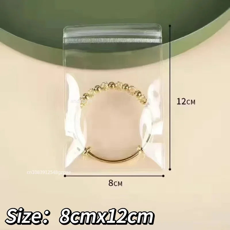 10–100PCS PVC Self-Sealing Zip Lock Bags — Thick Transparent Reclosable Pouches for Jewelry & Gift Storage