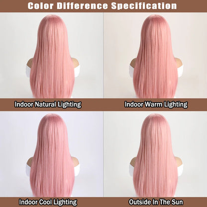 26" Long Straight Synthetic Wig for Women – Colorful Fashion Wig for Daily Wear, Halloween Costume, Party & Cosplay