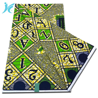 Classic African Wax Fabric - 100% Cotton Soft Ankara Pagne for Women's Dresses