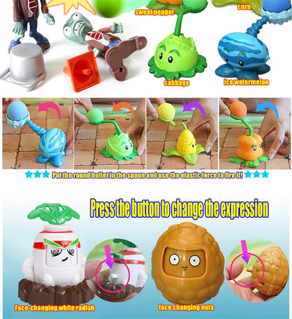 Plants vs Zombies PVZ Pea Shooter Boss Action Figure – Dave Allstar Toy Doll for Kids Gift