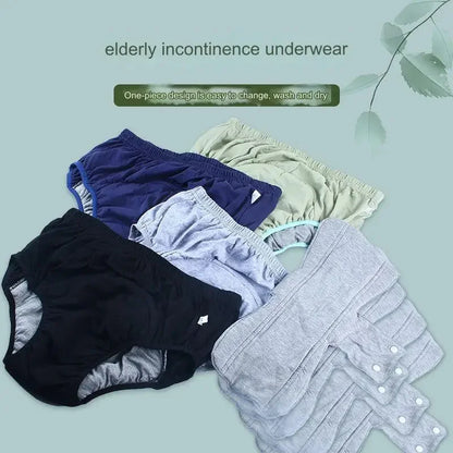 Graphene Cotton Adult Diaper – High Absorption, Anti-Leakage, Washable Incontinence Brief for Bed Care