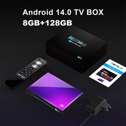H96 MAX M9 AI Android 14 TV Box, 8-Core Rockchip RK3576, Wifi6, BT5.4, 4GB/64GB & 8GB/128GB, 8K 120fps Streaming, 1000M LAN