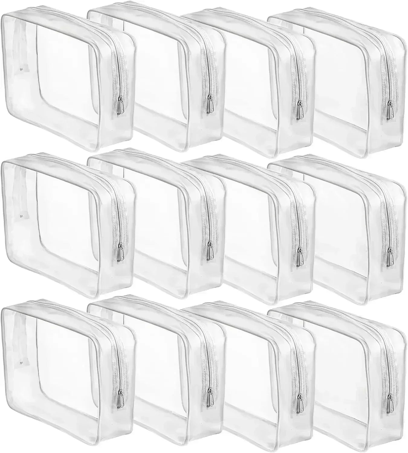 1/20PCS Transparent PVC Travel Organizer — Clear Makeup & Cosmetic Bag, Toiletry & Beauty Case