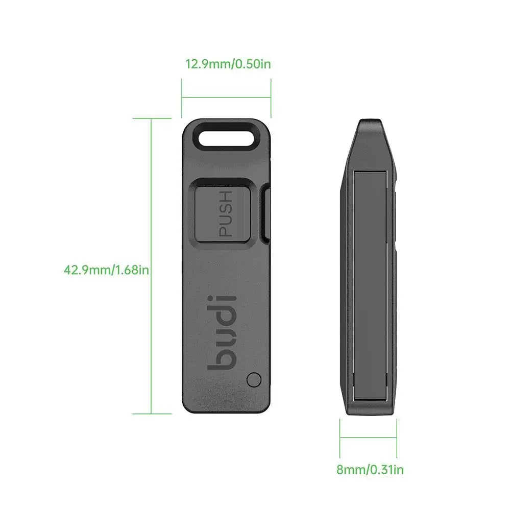 BUDI SIM TF Card Storage Box – Ejector Pin, Anti-Lost Lanyard, Universal SIM Card Tray for Mobile Phones