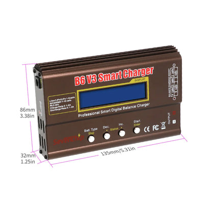 iMAX B6 V3 80W 6A Battery Charger – LiHv, Lipo, NiMh, Li-ion, Ni-Cd Digital RC Charger with 12V 5A Adapter