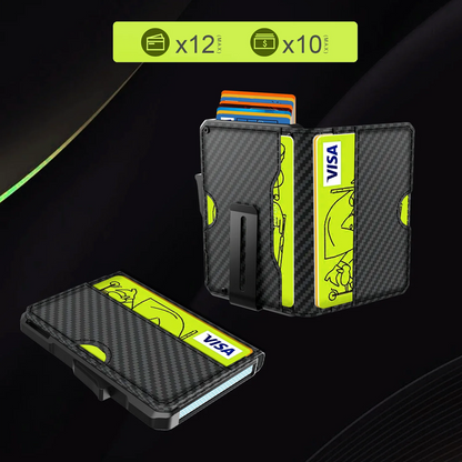 Men’s Slim Leather Wallet – RFID Blocking Bifold with Money Clip and Credit Card Slots