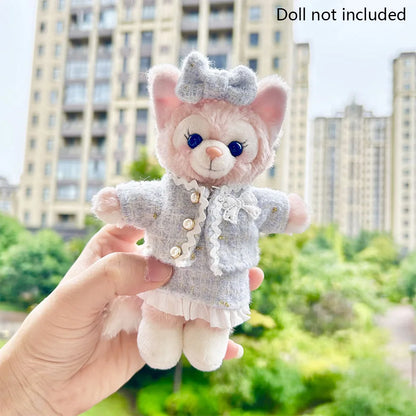 17cm Labubu Plush Doll Clothes - Kpop EXO Idol Outfit V1 V2 Black Dress Suit Accessories Gift