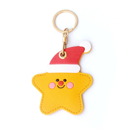 Leather Keychain Case for Apple AirTag – Cute Protective Anti-Scratch GPS Tracker Cover
