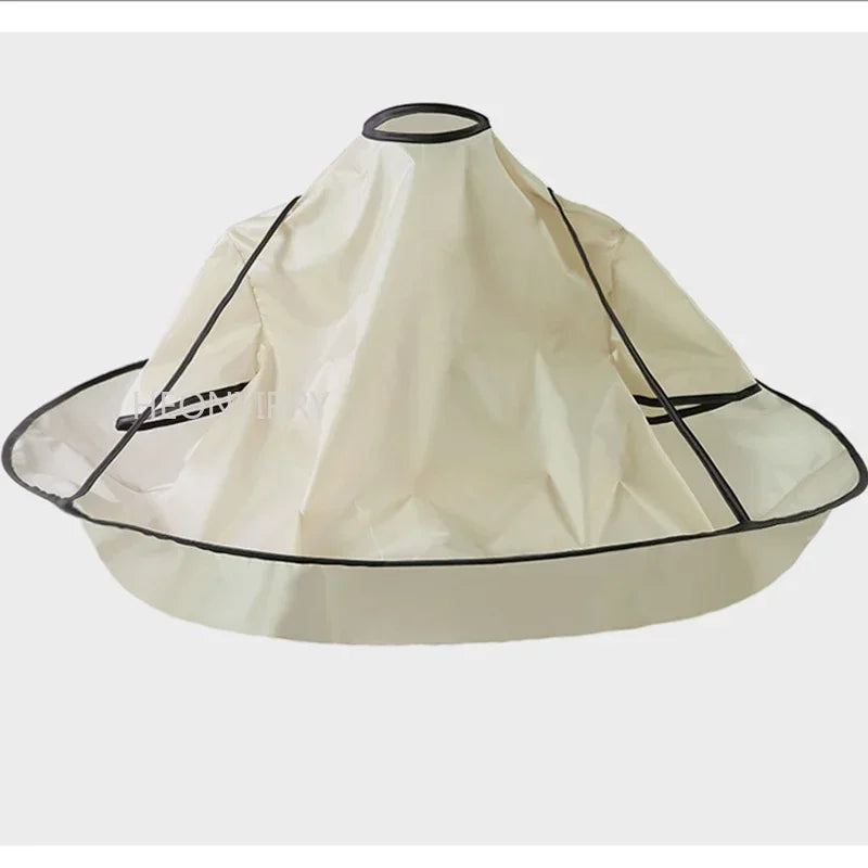 Waterproof Hair Cutting Cape - Foldable Umbrella Style Salon Barber Cover Cloth for Home Hairdressing and Adult Use