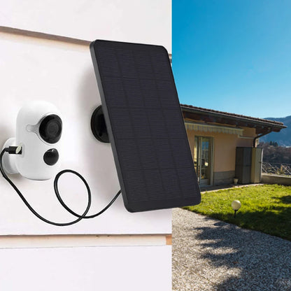 10W 5V Solar Panel Charger – 2 in 1 Micro USB & Type-C for Security Cameras & Small Home Light Systems