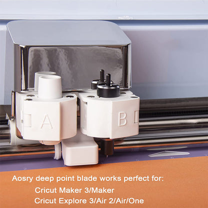 Replacement Cutting Blades for Cricut Maker & Explore Series – 30°/45°/60° Plotter Blades with Sturdy Housing