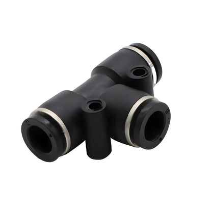 High Quality Pneumatic Air Tube Quick Connector Fitting – Black PU/PE/NY Pipe Fittings 3–16mm Industrial Hose Adapter Set