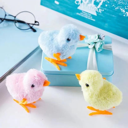 Cat Toy – Wind-Up Plush Cartoon Chicken for Jumping, Walking, and Interactive Play, Kitten Supplies