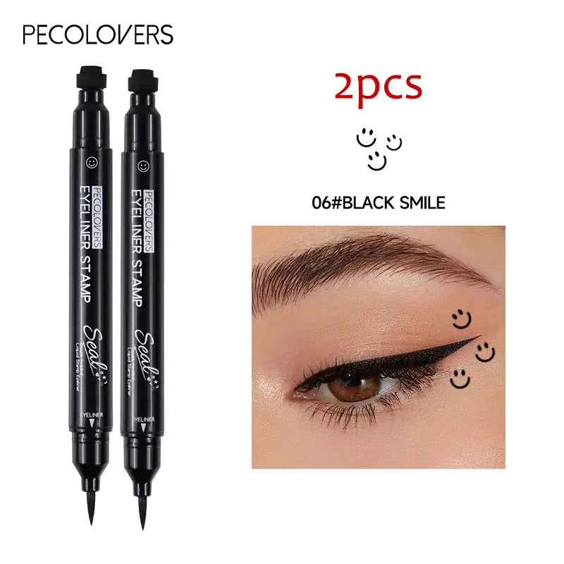 Star Liquid Eyeliner 2-in-1 — Black Moon Stamp Pencil, Waterproof Long-Lasting Easy-Apply Eye Makeup
