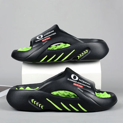 2024 Men’s Massage Slippers – Comfortable Indoor/Outdoor Slides & Beach Sandals, Sizes 38-47