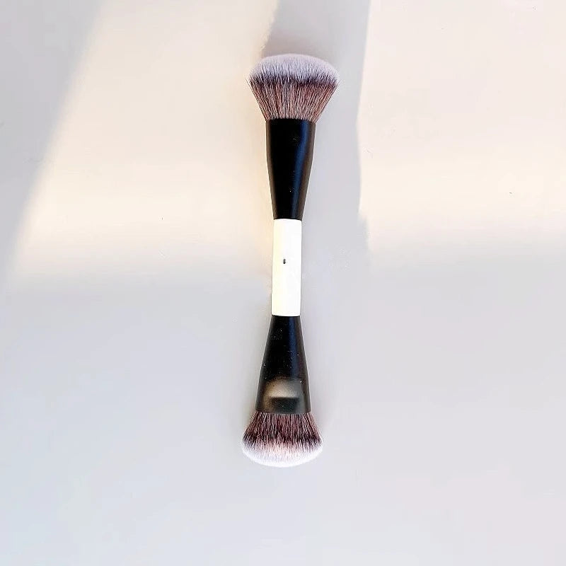 Dual-Ended Foundation Makeup Brush - F1 Blush, F2 Contour & F4 Powder Brush Set with Box