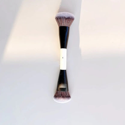 Dual-Ended Foundation Makeup Brush - F1 Blush, F2 Contour & F4 Powder Brush Set with Box