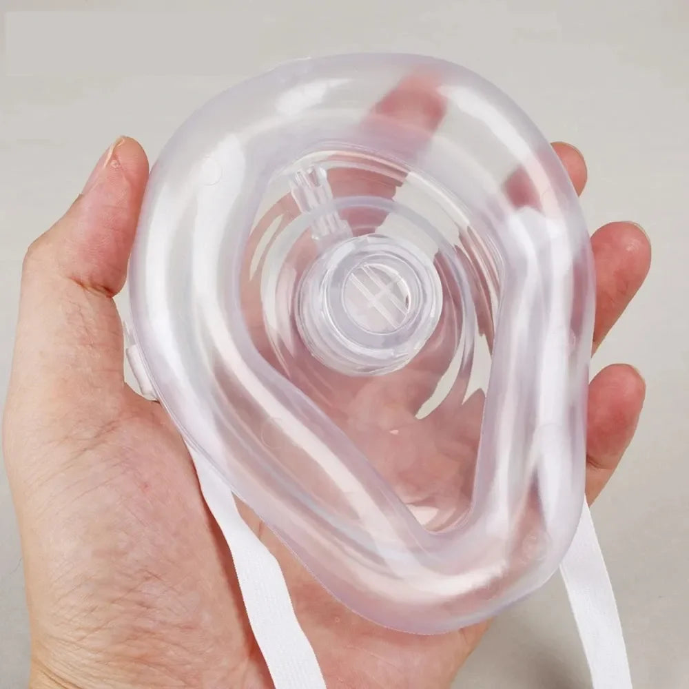 Professional CPR Breathing Mask with One-Way Valve — Reusable First Aid Rescue Tool