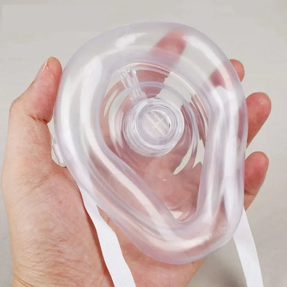 Professional CPR Breathing Mask with One-Way Valve — Reusable First Aid Rescue Tool