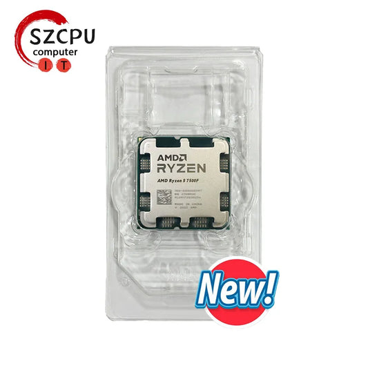 AMD Ryzen 5 7500F Processor — 3.7GHz, 5nm, L3 32MB, Socket AM5, CPU Tray (No Cooler)