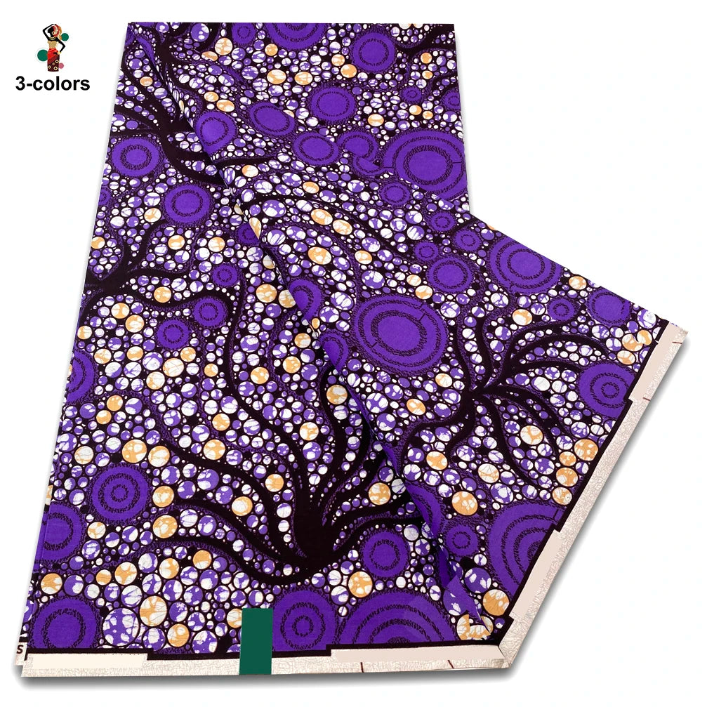 2026 Original African Wax Print Fabric - 100% Cotton Nigerian Ankara Batik Soft Pagne Material