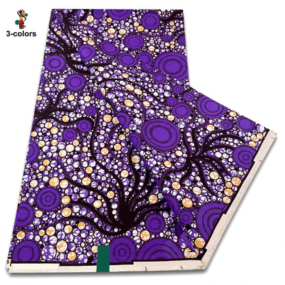 2026 Original African Wax Print Fabric - 100% Cotton Nigerian Ankara Batik Soft Pagne Material