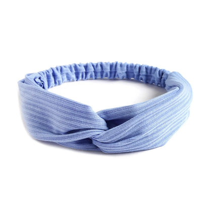 Women Cross Top Knot Headband – Elastic Soft Solid Color Hair Bands, Twisted Knotted Headwrap, Hair Accessories for Girls