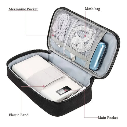 Portable Travel Cable Organizer Bag – Multifunctional Zipper Case for USB Gadgets, Chargers & Accessories