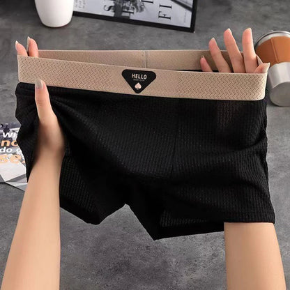 Men’s Ice Silk Boxer Shorts - Breathable Plus Size Underwear with Comfortable Fit