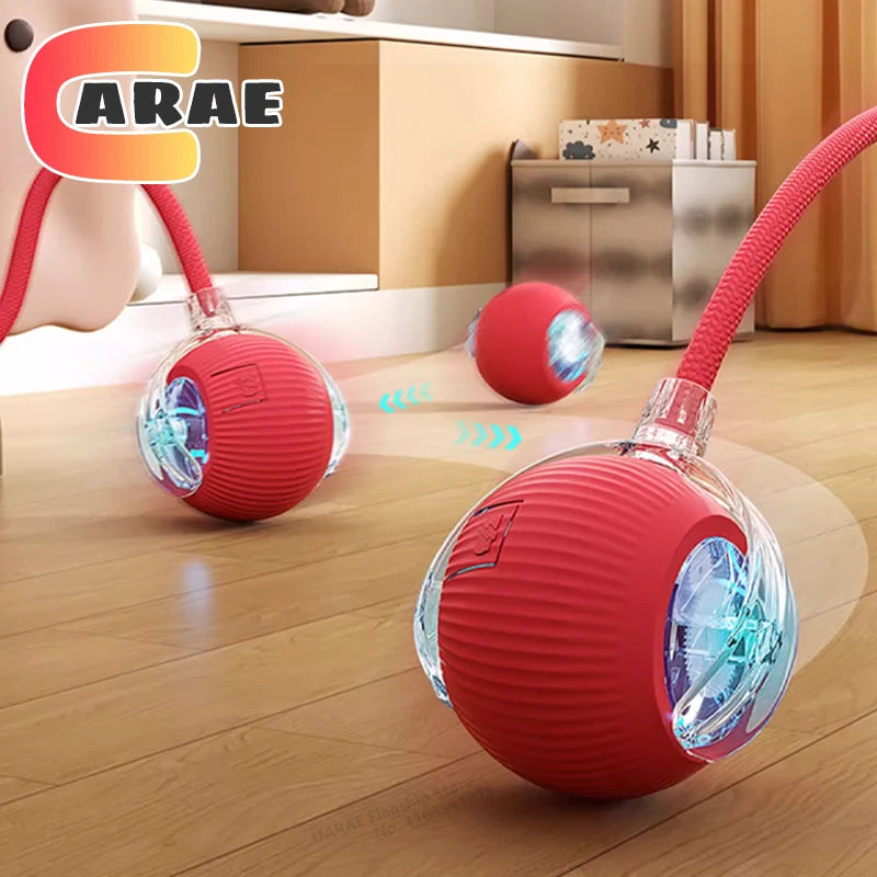 Cat Interactive Ball Toy – Automatic Rolling Ball with Tail, Rechargeable Smart Pet Toy, Intelligent Mouse for Cats