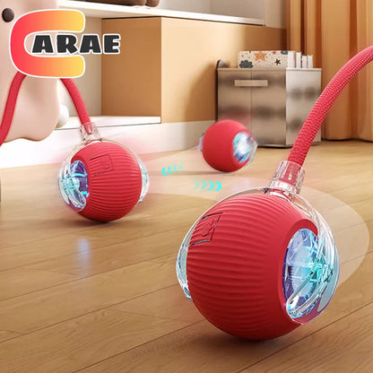 Cat Interactive Ball Toy – Automatic Rolling Ball with Tail, Rechargeable Smart Pet Toy, Intelligent Mouse for Cats