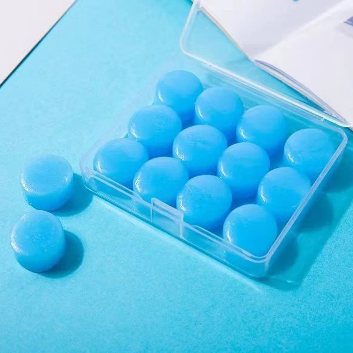 Silicone Swimming Earplugs – 12 Capsules/Box, Soft Waterproof Ear Protection
