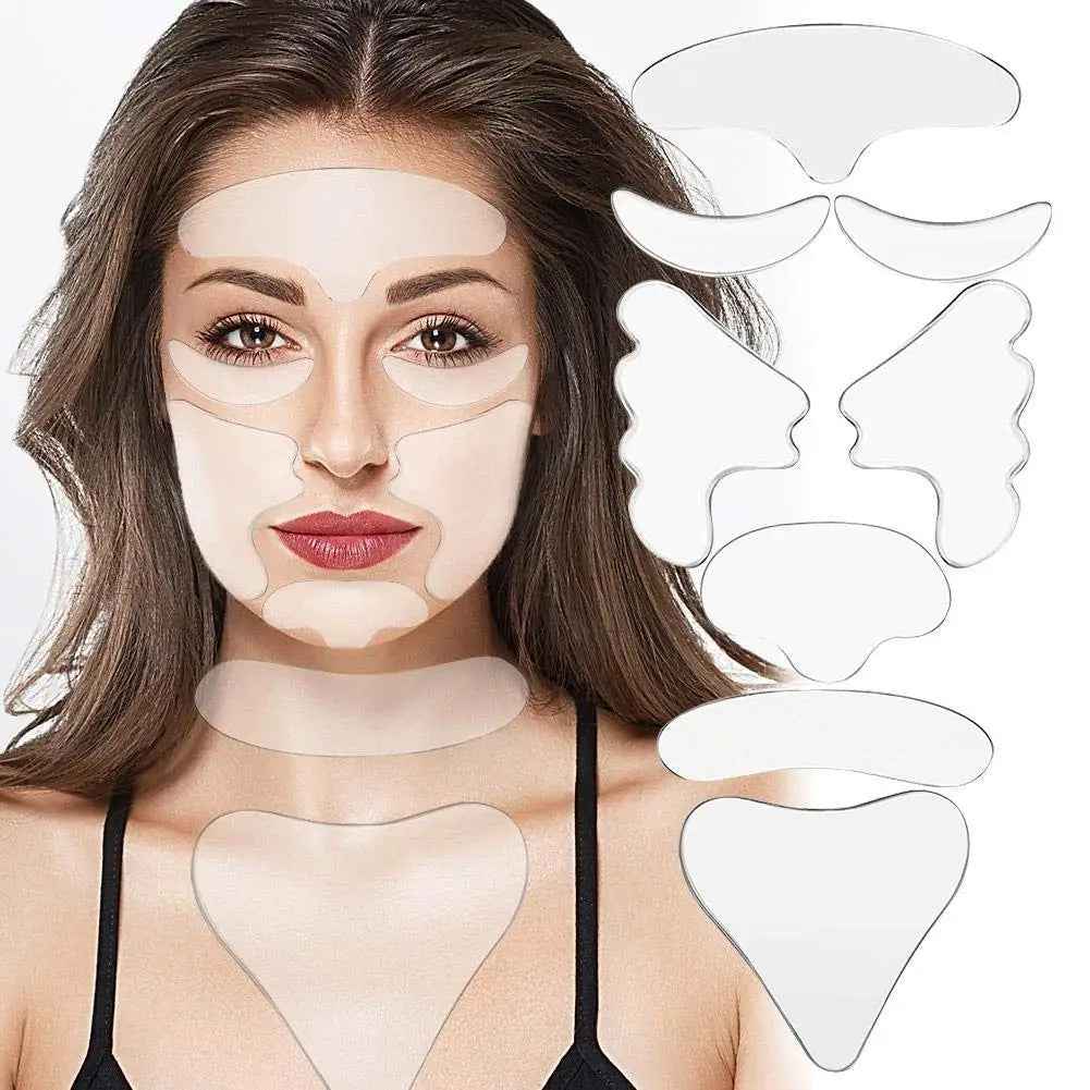 Reusable Silicone Wrinkle Patches – Face, Neck and Forehead Smoothing Masks for Overnight Skincare and Fine Line Care