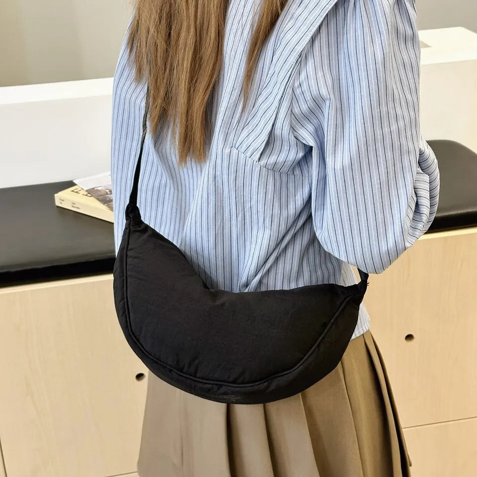 Casual Nylon Hobo Crossbody Bag for Women – Shoulder, Half Moon, Tote Travel Shopper & Purses
