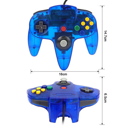 Wired Transparent N64 Gamepad Controller – Joystick for Nintendo 64 Console Accessories