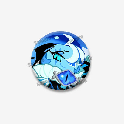 Cookie Run Kingdom Shadow & Milk Button Brooch – Cute Cartoon Enamel Pin for Bags, Clothing & DIY Accessories
