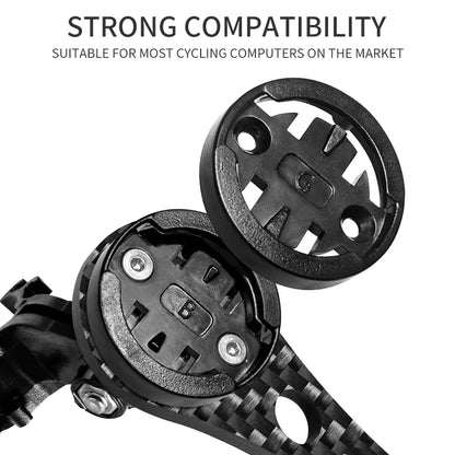 BUCKLOS Carbon Fiber Bike Computer Mount – 143mm/165mm Speedometer Holder for Garmin, Road & Mountain Bikes