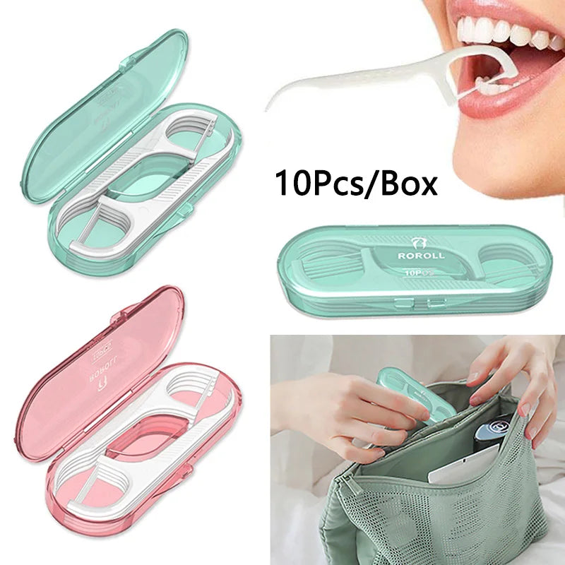 ELIJAH Portable Floss & Toothpick Storage Box – Tooth Cleaner Set with Storage Tube, Travel-Friendly Gift