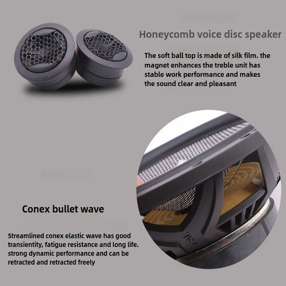 High-Quality Two-Way Car Audio Modification Kit - 6.5 Inch 12V High Power Amplifier & Front Door Speaker Kit