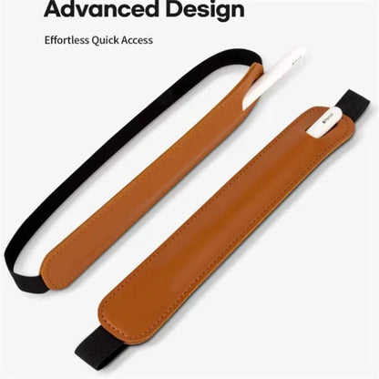 Premium PU Leather Elastic Buckle Pencil Case : Stylish Touch Screen Pen Cover for Office, Meetings, and On-the-Go Carry