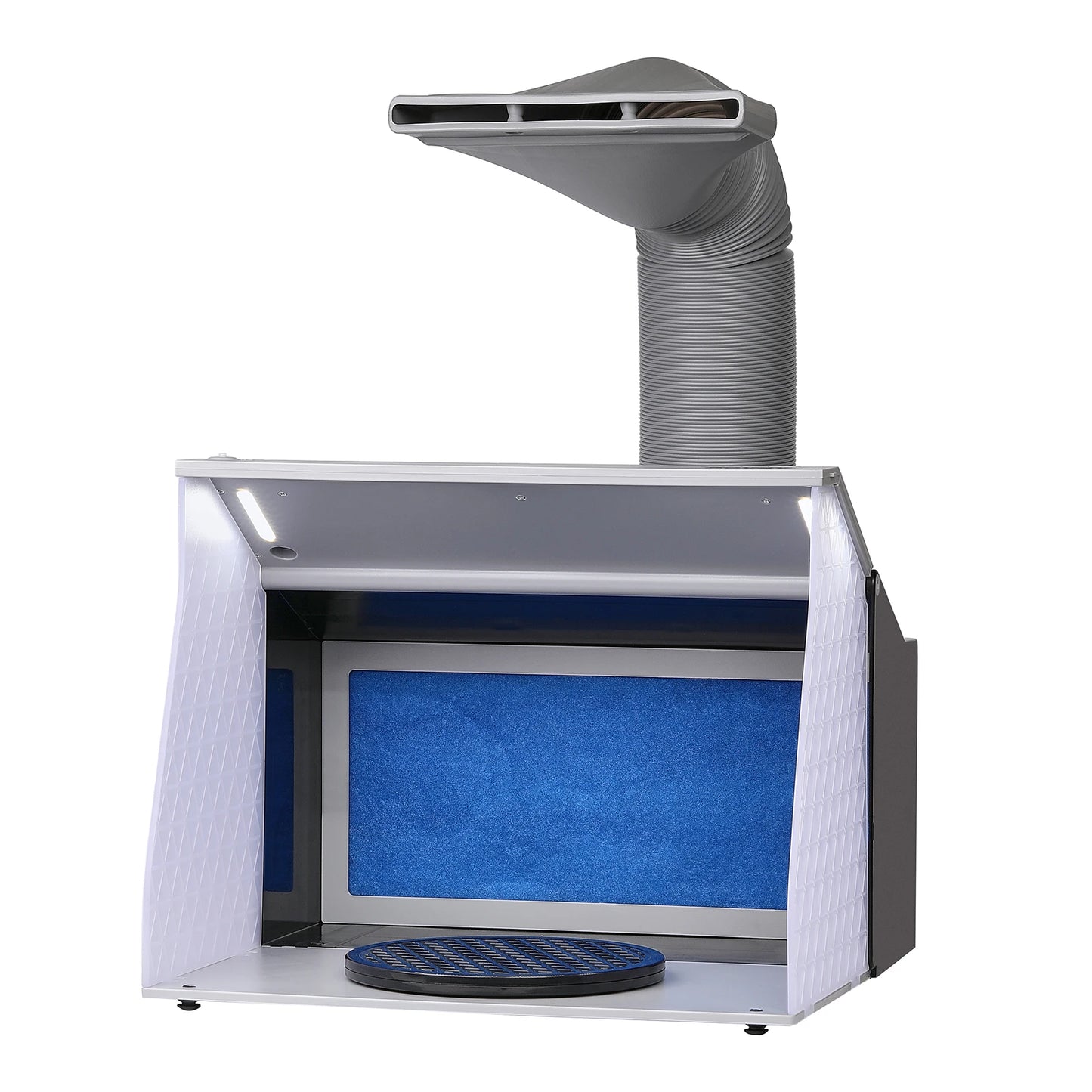 SucceBuy Portable Airbrush Spray Booth Kit – Hobby Paint Booth with 4 LED Lights & Dual Powerful Exhaust Fans