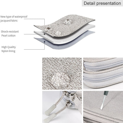 Waterproof Data Cable Storage Bag: Portable Travel Organizer with Double Layers - Carry Case for Cable Cord, USB Charger