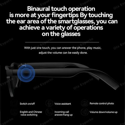 Lenovo AI Smart Glasses – 8K Camera Recording, Touch Control, Voice Assistant, Translation, Music & Wireless Bluetooth Smart Sunglasses