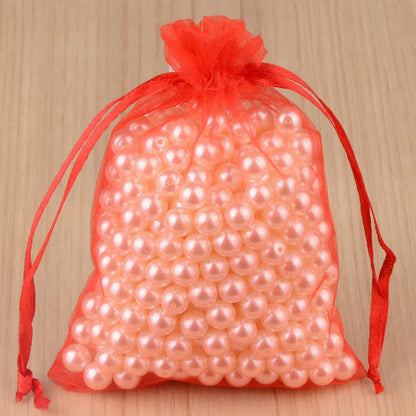 100pcs Organza Gift Bags – 7×9, 9×12, 10×15, 13×18cm Wedding & Jewelry Pouches