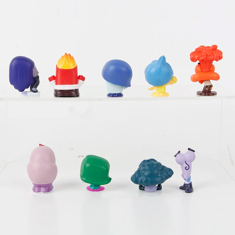 Inside Out 2 Mini Action Figures - 9-Piece Cartoon Character Model Doll Set for Fans & Gifts